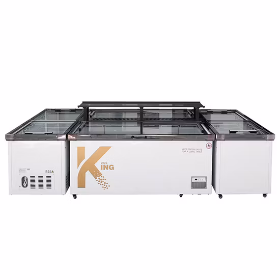 Vetrina commerciale della cassa dell'isola del supermercato/congelatore/frigorifero