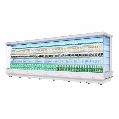 Vetrina del refrigeratore per frutta e verdura con dispositivo di raffreddamento aperto anteriore a prezzo di fabbrica